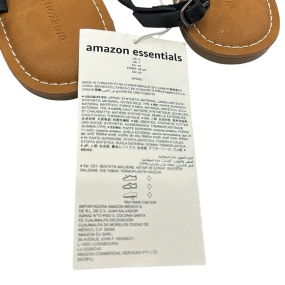 NWT Amazon Essentials Women's Flat Flip Flops W Arch Support & Cushioning Size 9 - Picture 10 of 11
